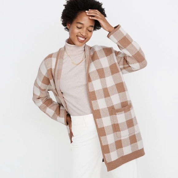 Madewell Minetta Sweater Coat in Buffalo Check - Picture 5 of 8